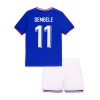 Conjunto (Camiseta+Pantalón Corto) Francia Dembele 11 Primera Equipación Euro 2024 - Niño